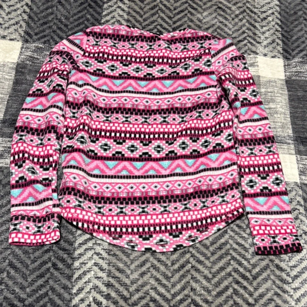 🦋Vibrant Pink Patterned Kids Long Sleeve Tee